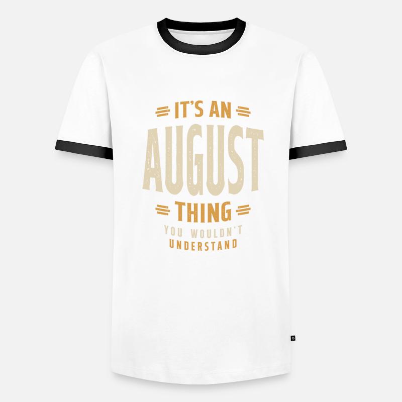 It's an August Thing Personalized Name Men's Ringer Shirt