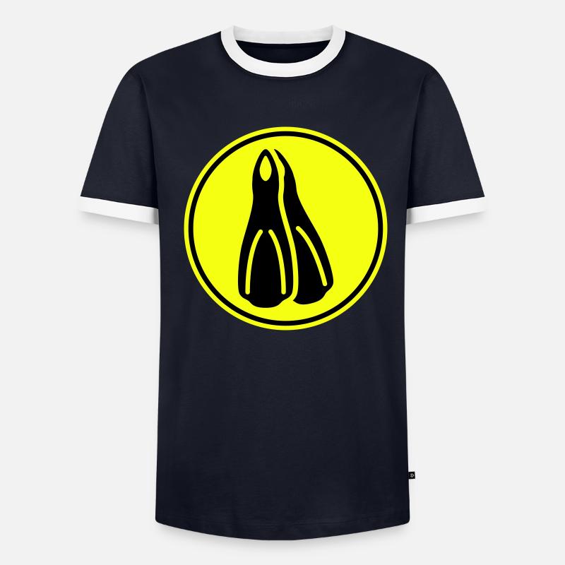 Diving fin circle Men's Ringer Shirt