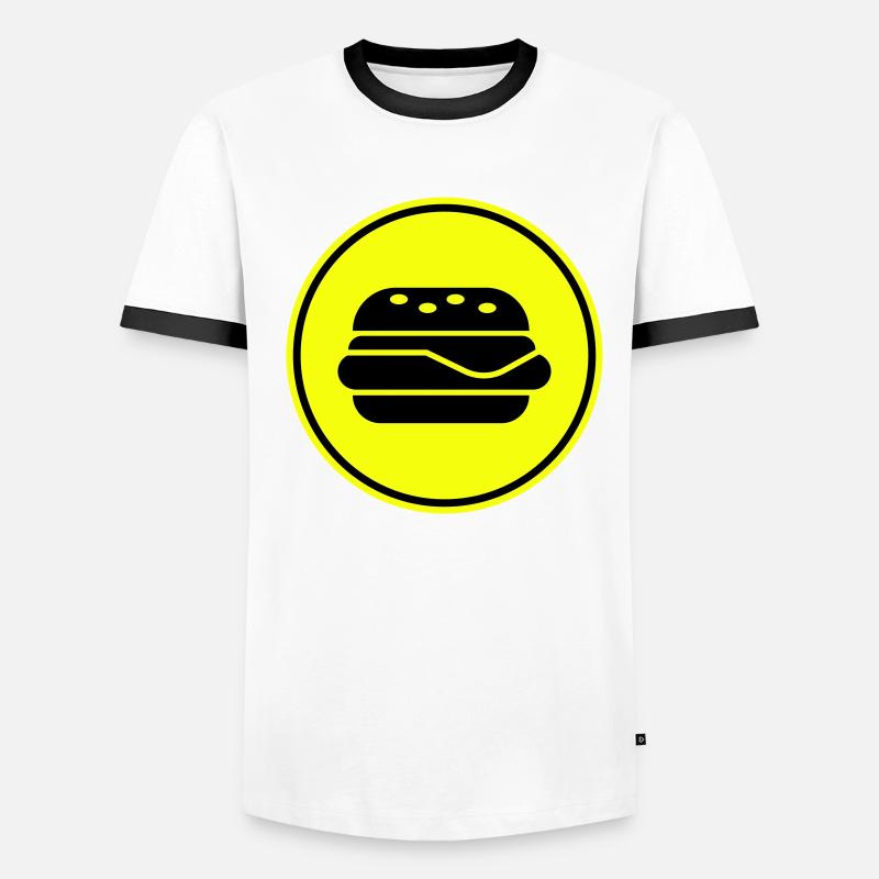 Silhouette de l’icône du hamburger T-shirt contrasté Homme