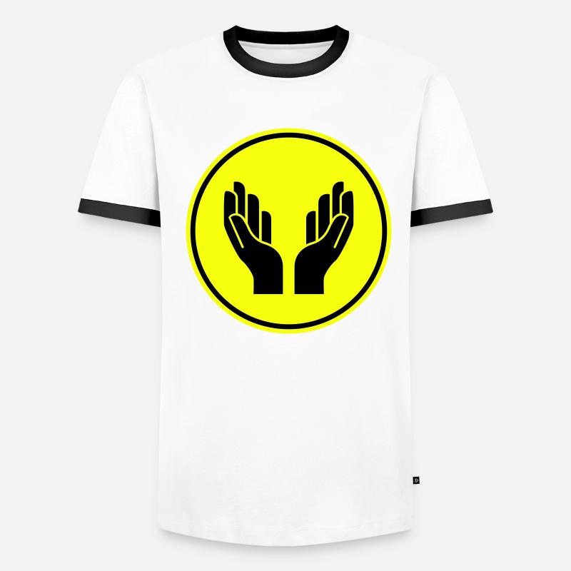 Hands Pray Icon Men's Ringer Shirt