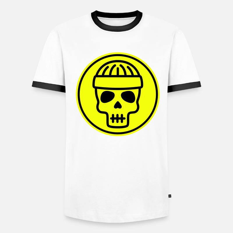 Skull head icon Men's Ringer Shirt
