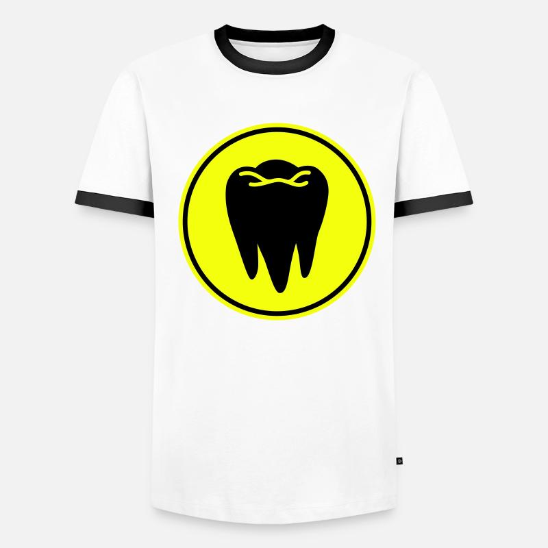 Symbole de l’icône de dent T-shirt contrasté Homme