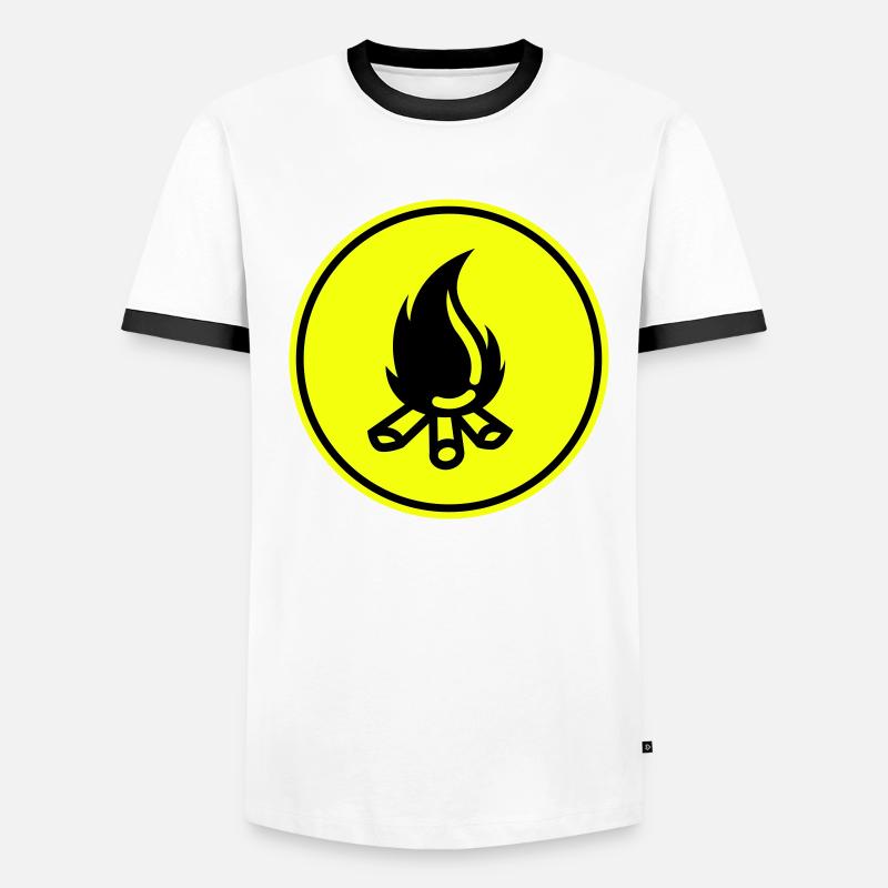 Symbole du feu de camp T-shirt contrasté Homme