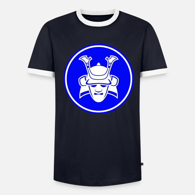 Samurai Helm Männer Kontrast-T-Shirt