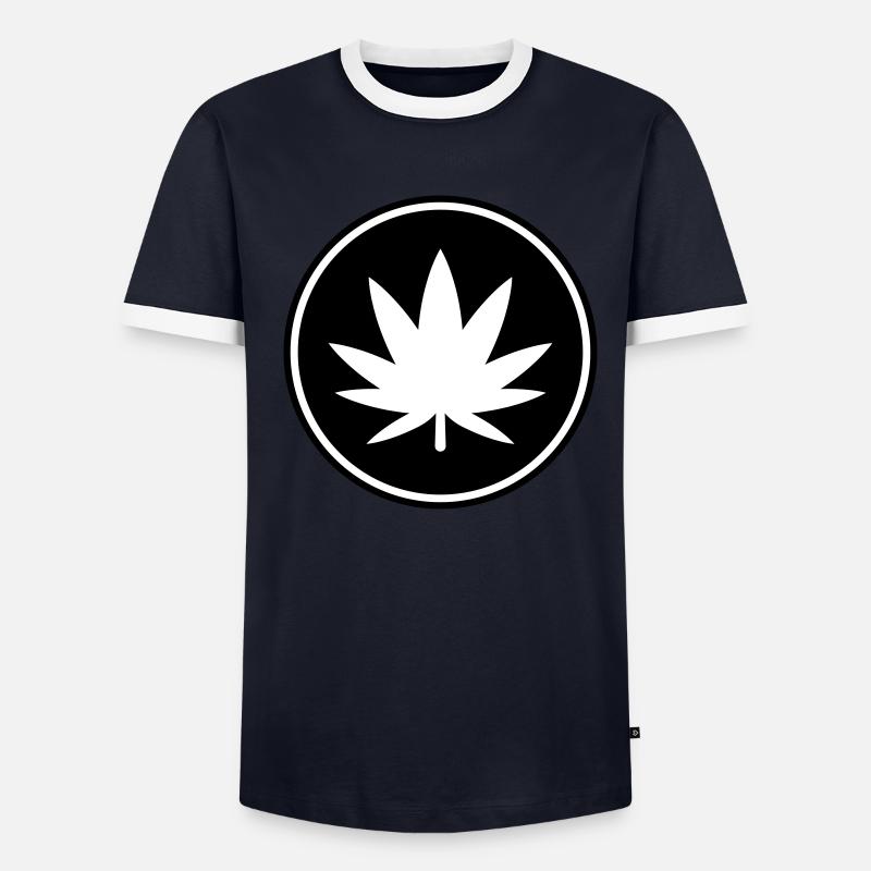 Hemp Leaf Icon Men's Ringer Shirt