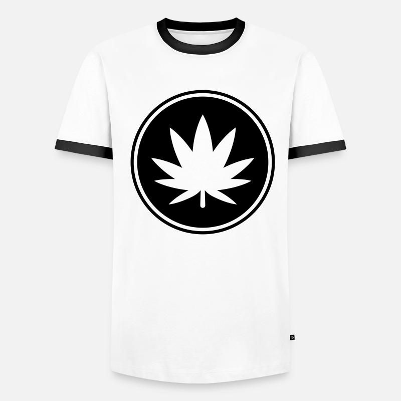 Icône de feuille de chanvre T-shirt contrasté Homme
