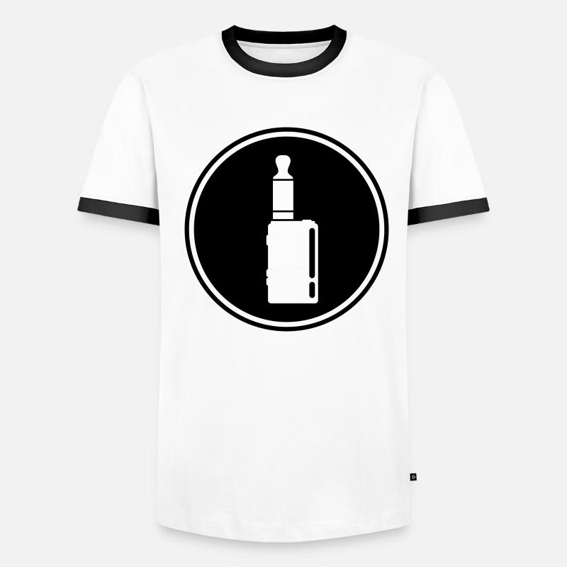 E-Cigarette Silhouette Men's Ringer Shirt