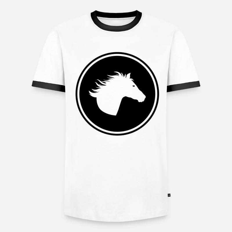 Icône de cheval T-shirt contrasté Homme