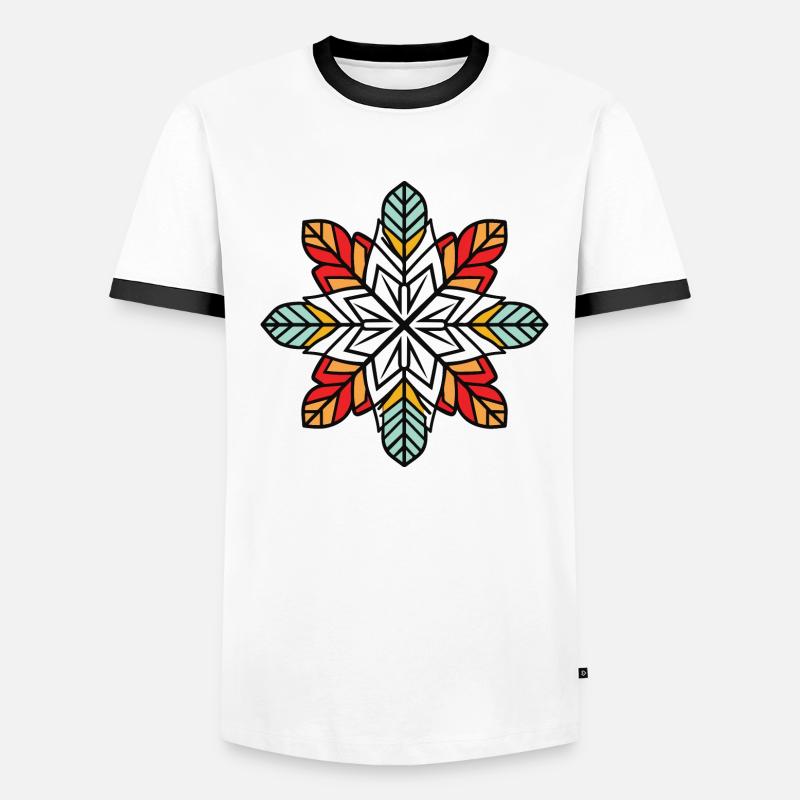 Frost Symbol Winter Flocke Männer Kontrast-T-Shirt