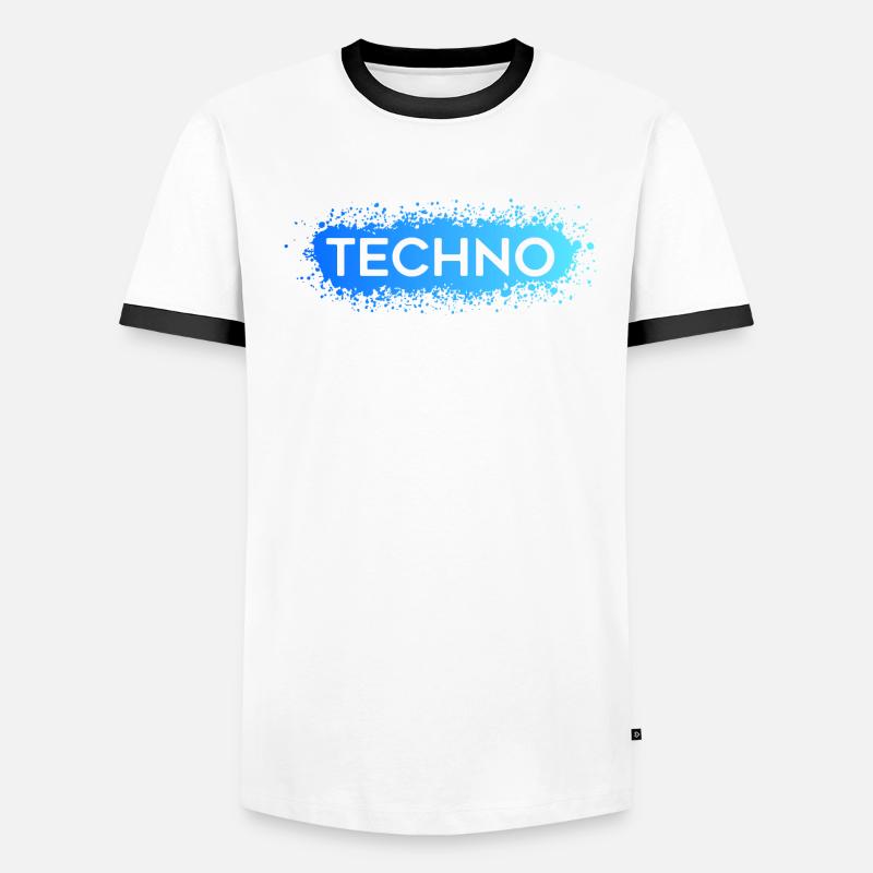 Techno Techno Bleu Splat T-shirt contrasté Homme