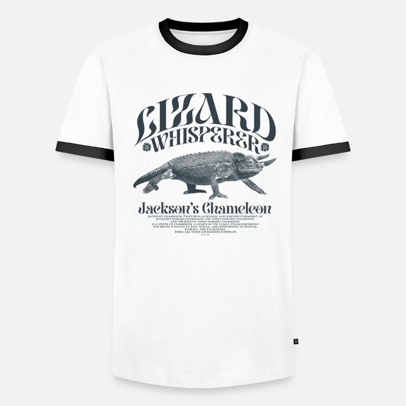 Jackson's Chamäleon Echsenflüsterer Männer Kontrast-T-Shirt