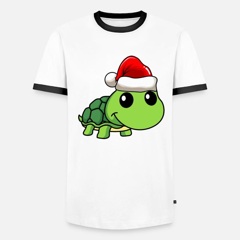 Turtle Comic Christmas T-shirt contrasté Homme