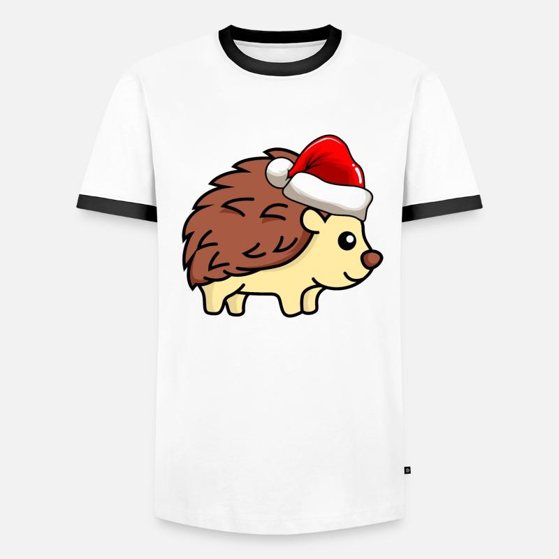 Hérisson animal comique T-shirt contrasté Homme
