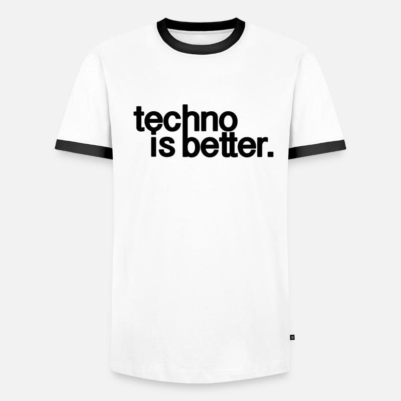 techno c'est mieux logo T-shirt contrasté Homme