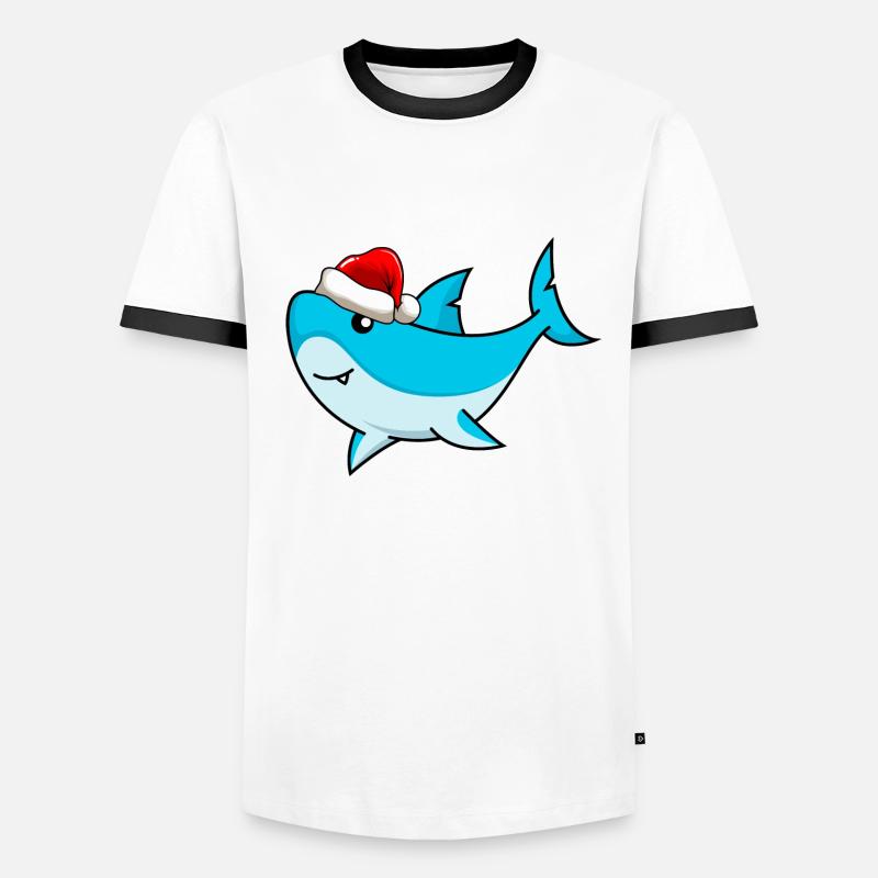Shark Comic Noël T-shirt contrasté Homme