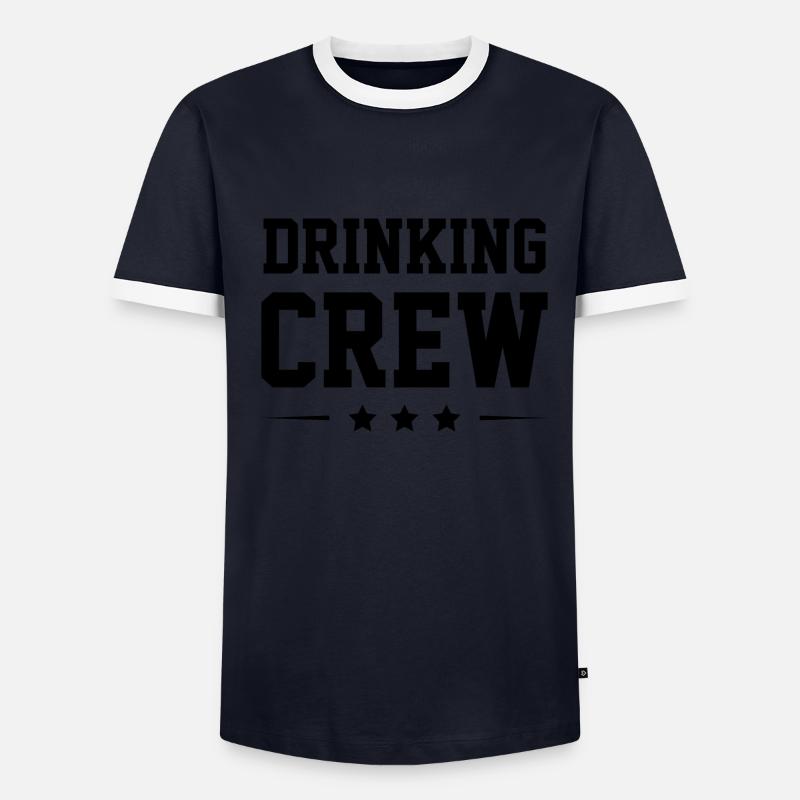 Équipage de consommation d’alcool T-shirt contrasté Homme