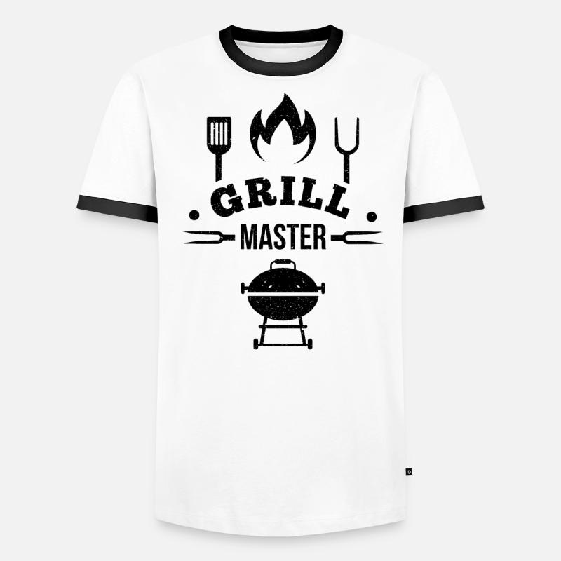 GRILLMASTER 1 BBQ / BBQ Gift Men's Ringer Shirt