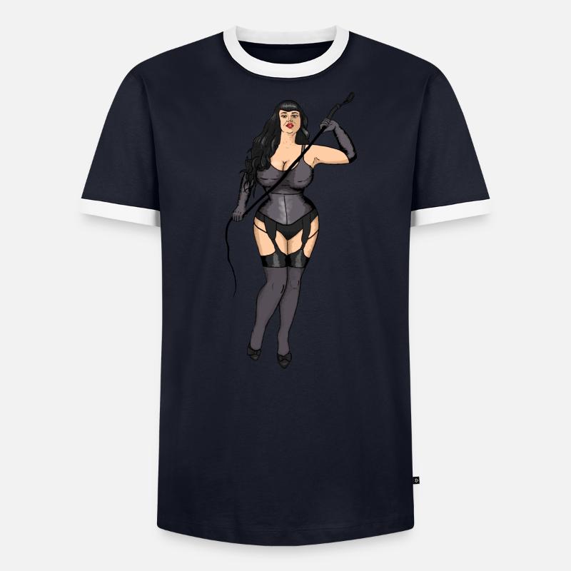 curvy domina Männer Kontrast-T-Shirt