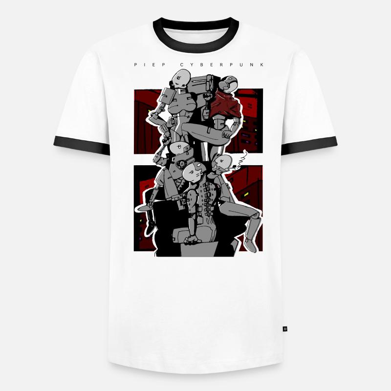 Säule oder Piep Männer Kontrast-T-Shirt