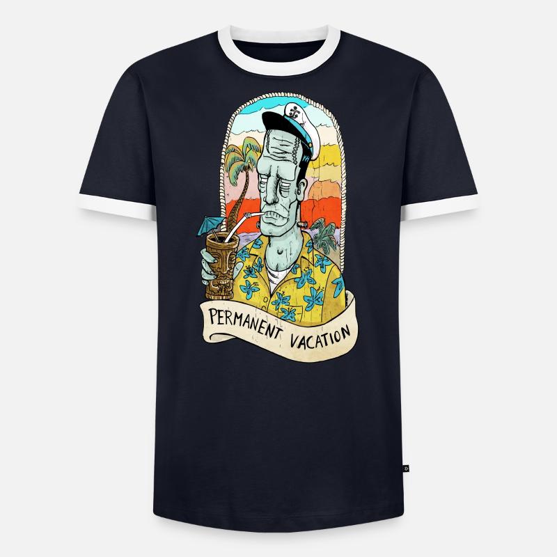 frank aloha T-shirt contrasté Homme