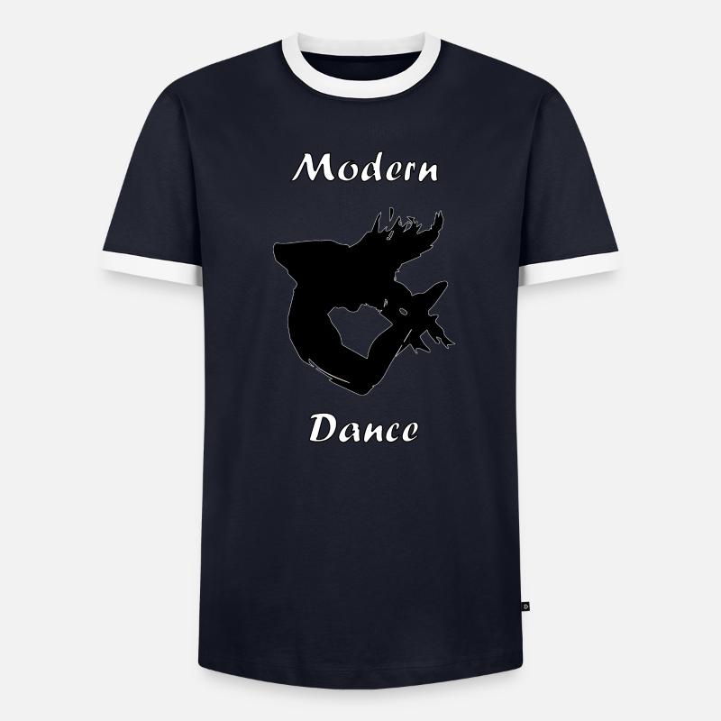 moderner Tanzstil 2 Männer Kontrast-T-Shirt
