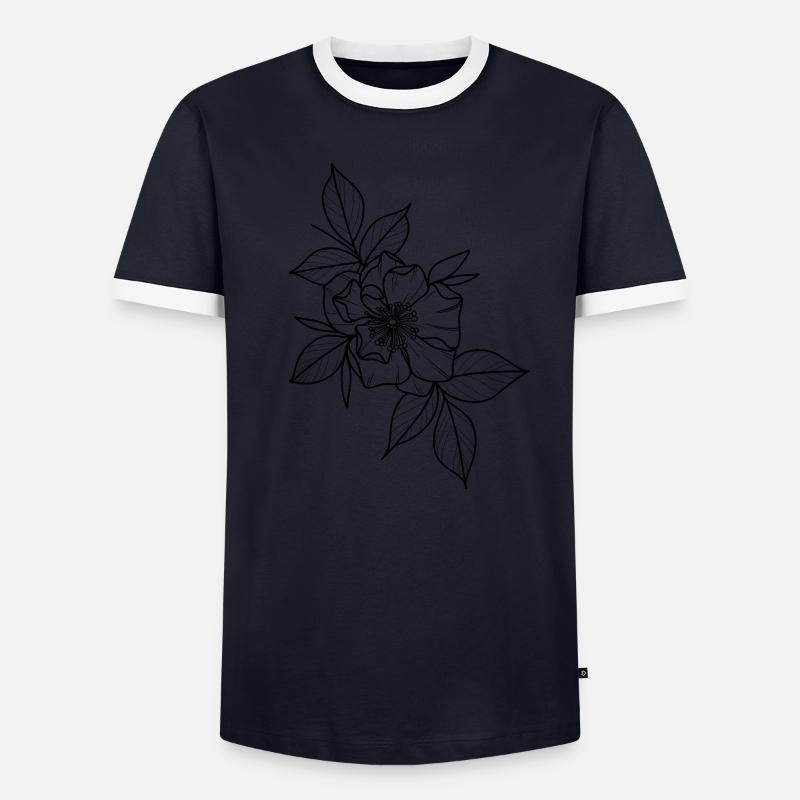 Mohn Männer Kontrast-T-Shirt