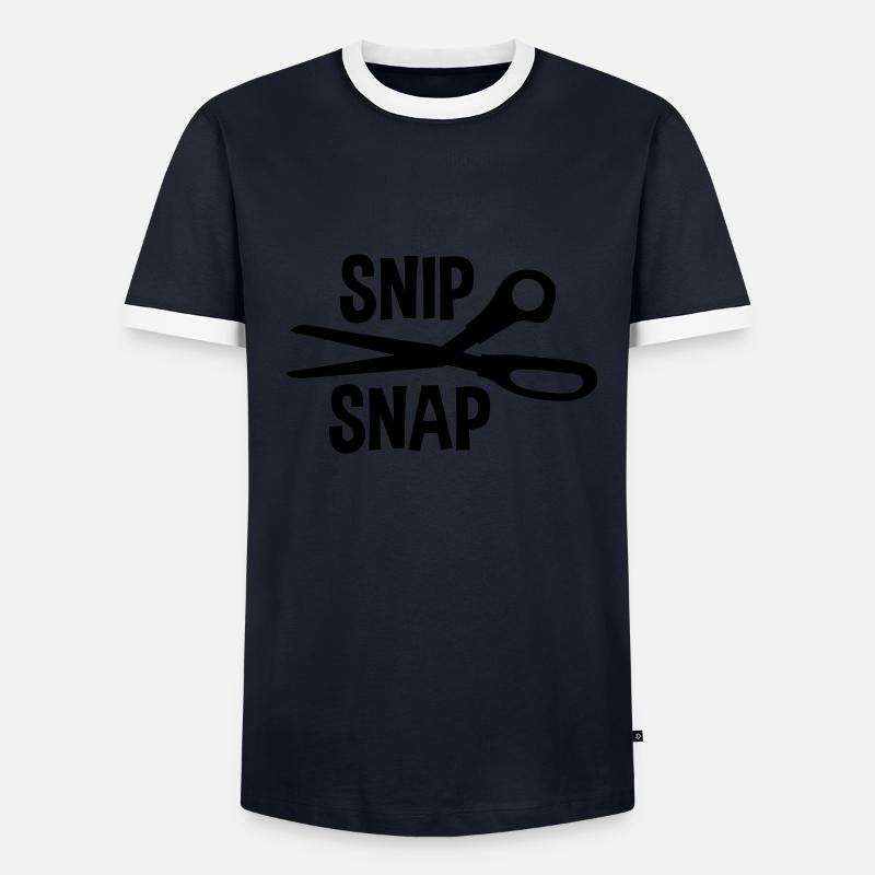 Snip, snap (Schere) Männer Kontrast-T-Shirt