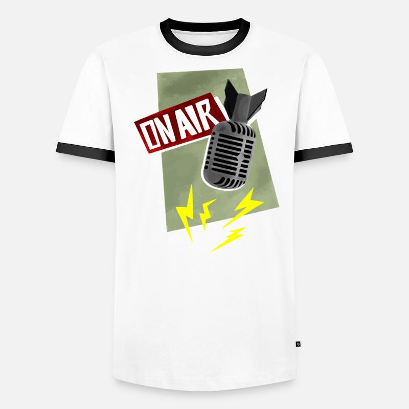 Microphone - diffusion en direct T-shirt contrasté Homme