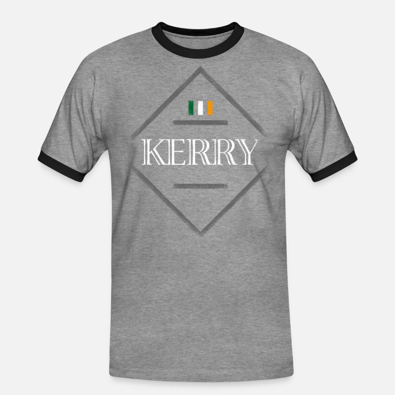 Kerry - Men's Ringer Shirt - heather grey/black
