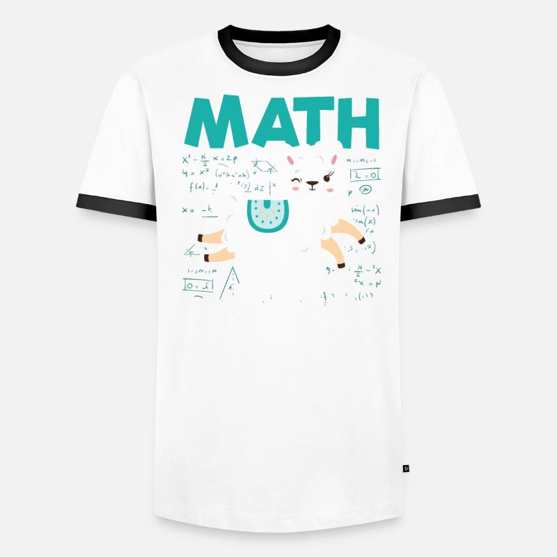 Math llama | Idée cadeau école de professeur de mathématiques T-shirt contrasté Homme