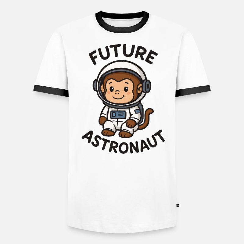 Futur astronaute – un singe mignon en combinaison spatiale T-shirt contrasté Homme