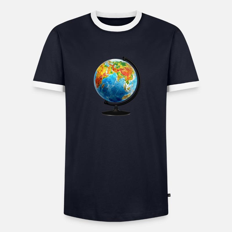 globe T-shirt contrasté Homme