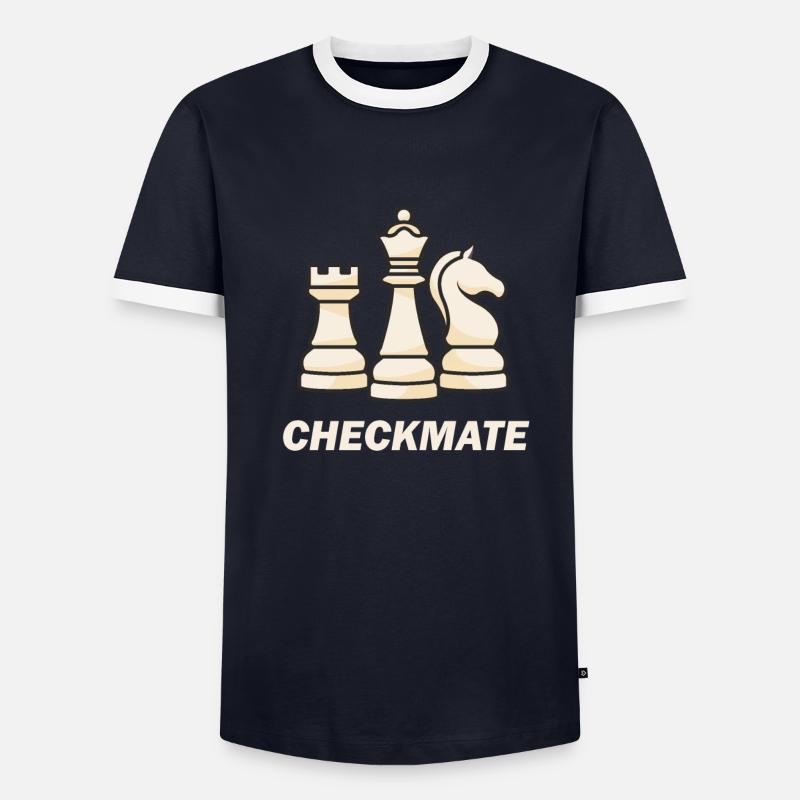 Checkmate Schach Schachmatt Geschenk Männer Kontrast-T-Shirt
