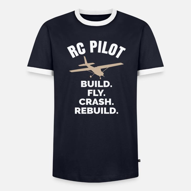 RC Pilot Model Airplane Model Men's Ringer Shirt