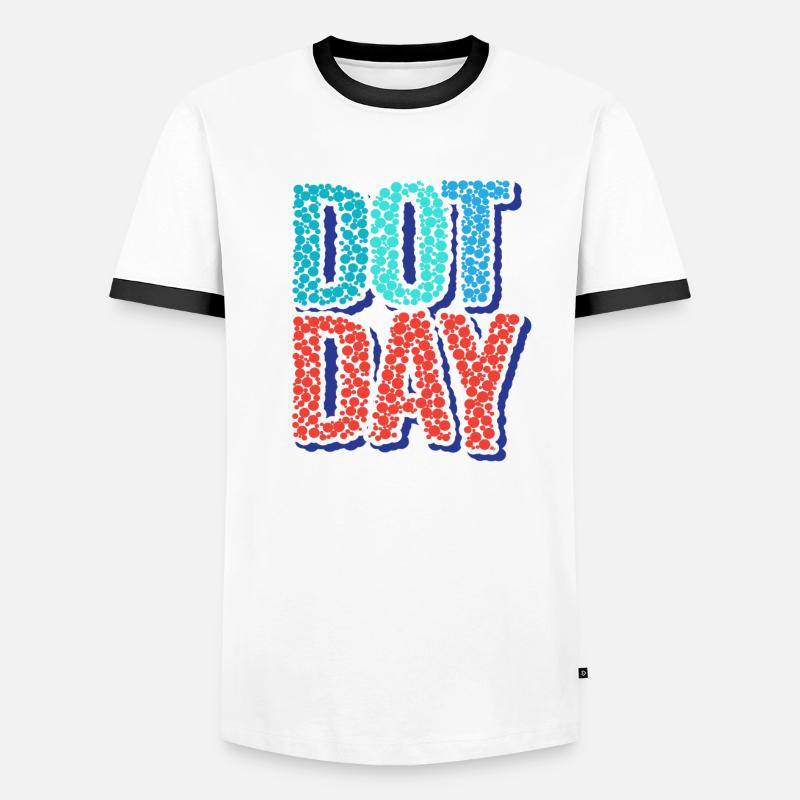 Point point de la Journée internationale des points T-shirt contrasté Homme