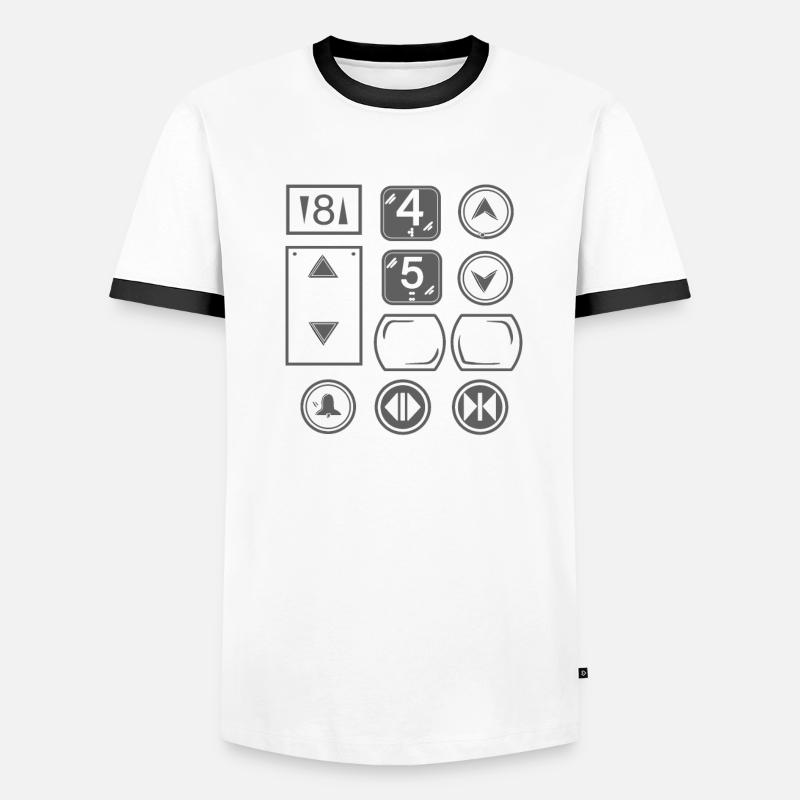 Elevator Lift Elevator Buttons Elevator Men's Ringer Shirt