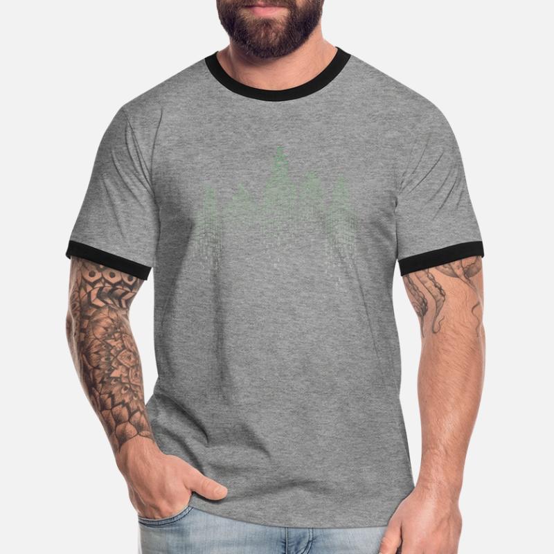 Binary City Computer Scientist Hack Coder Men's Ringer Shirt