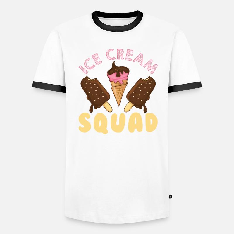 Ice Cream Squad Eiscreme Eis Men's Ringer Shirt