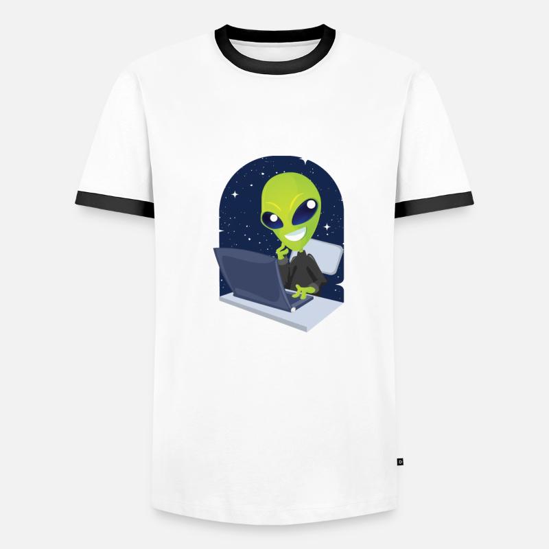 ITalien Alien Informatiker Hacker Coder Men's Ringer Shirt