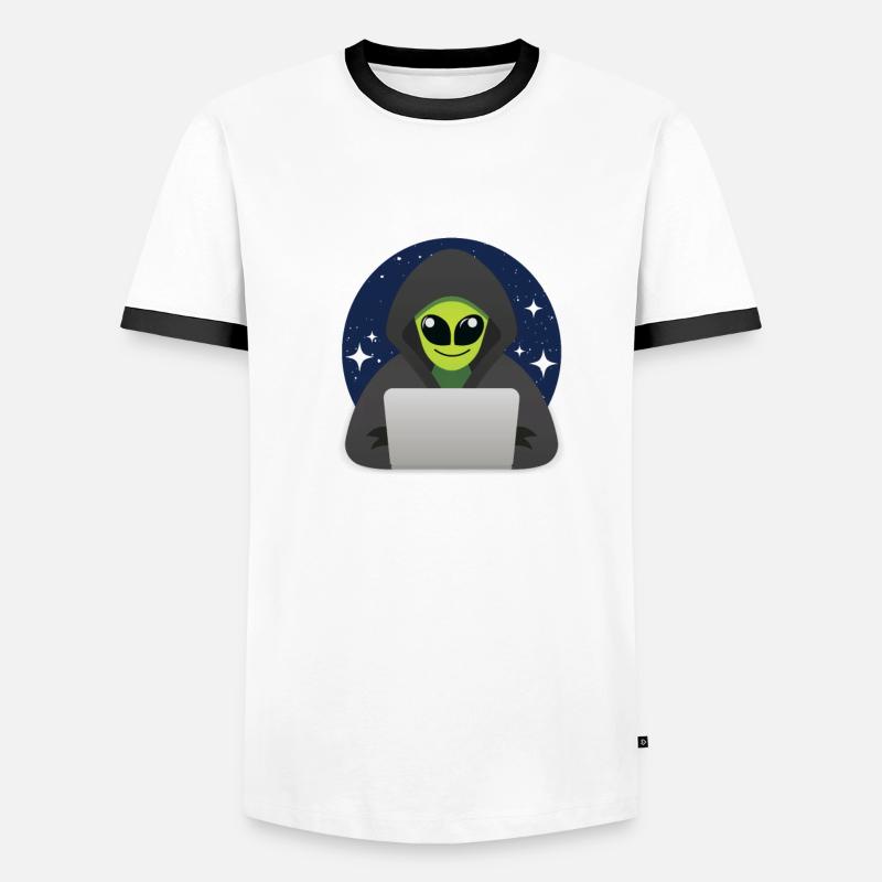 ITalien Alien Informatiker Hacker Coder Men's Ringer Shirt