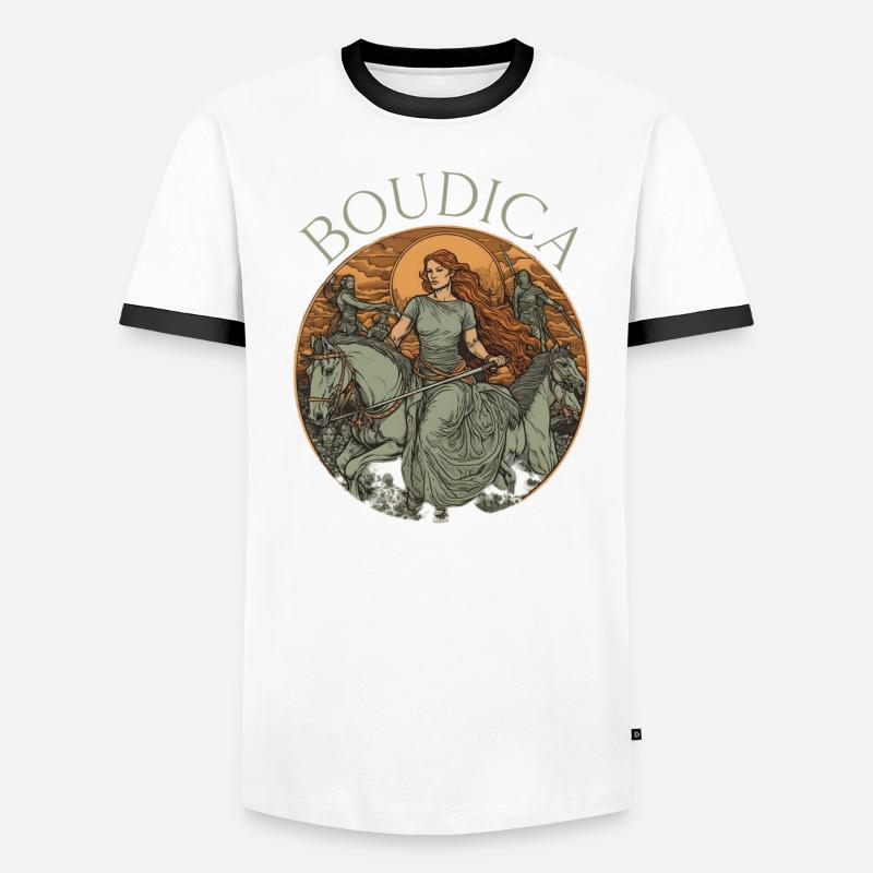 Boudica Boadicea Warior Queen Celtic Iceni Tribes Men's Ringer Shirt