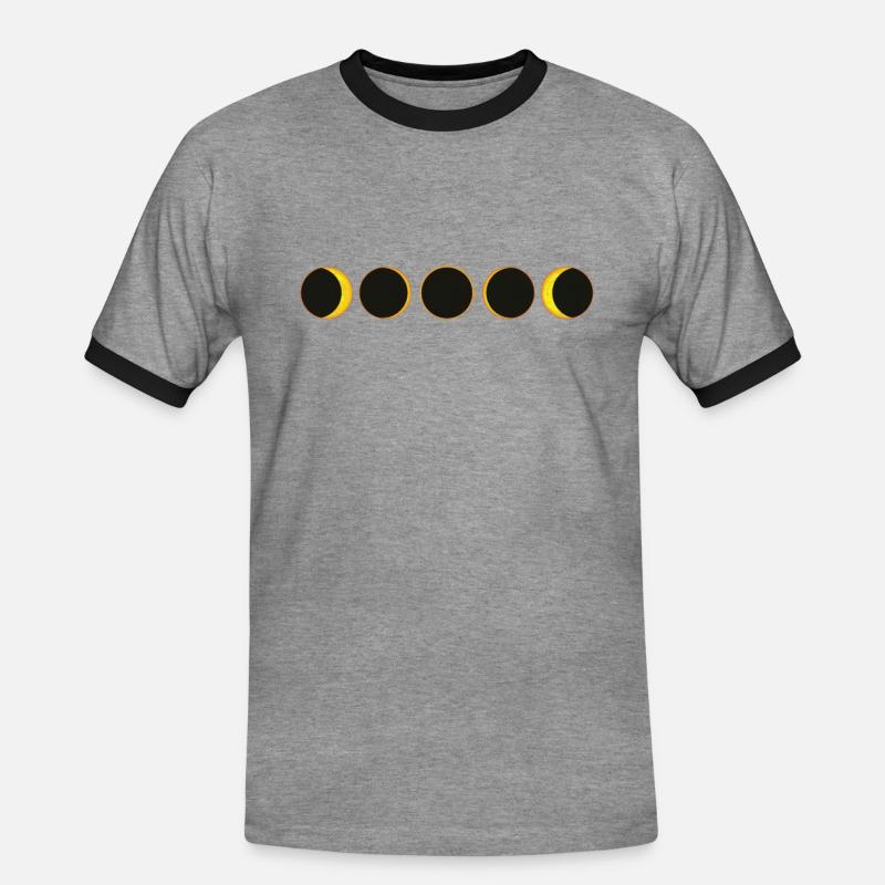 Solar Eclipse Experience Sun - Men's Ringer Shirt - heather grey/black