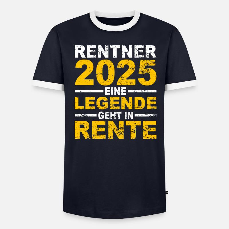 Rente Pension 2025 Spruch Geschenkidee Männer Kontrast-T-Shirt