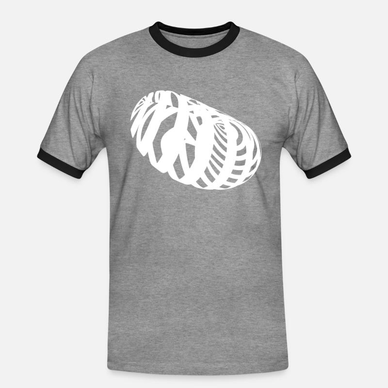 Optical Illusion Illusion Perception - Men's Ringer Shirt - heather grey/black