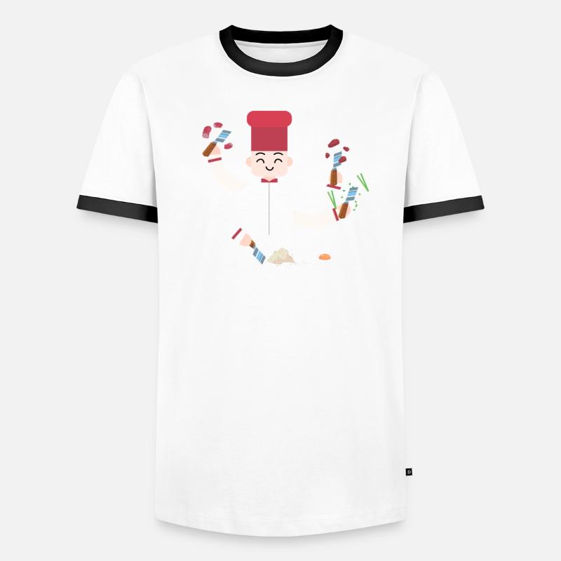 Hibachi Turing Dinner Into A Performance Men's Ringer Shirt