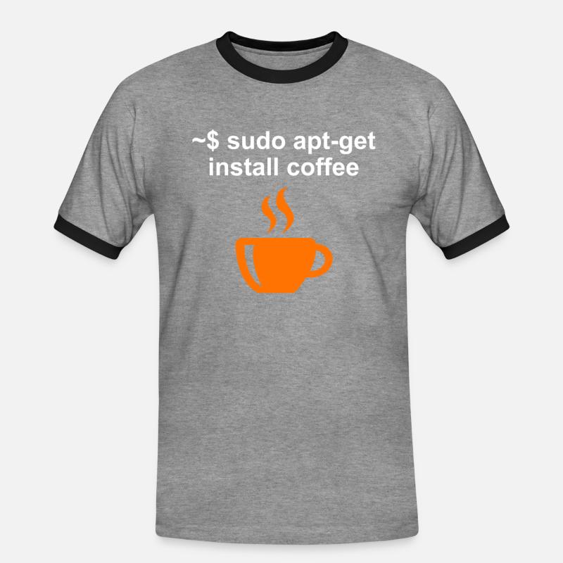 Programmør Kaffe Kaffe Drikker Computer Scientist - Herre kontrast-T-shirt - grå meleret/sort