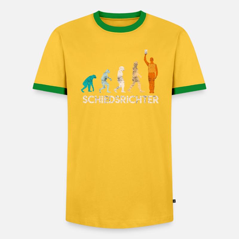 Evolution Referee Schiedsrichter Entwicklung - Männer Kontrast-T-Shirt - undefined