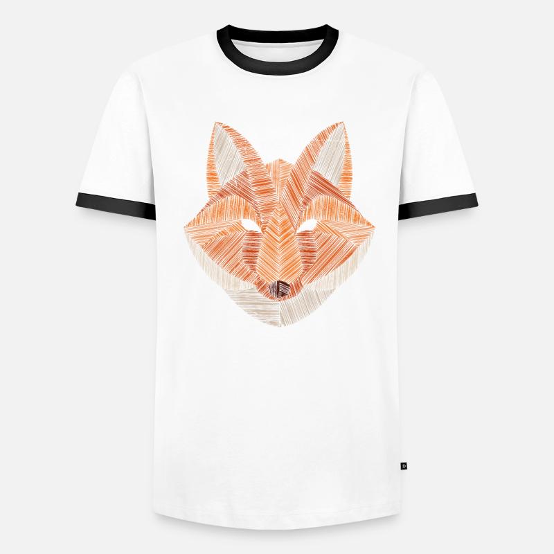 Fuchs Polygon Jäger Jagd Männer Kontrast-T-Shirt