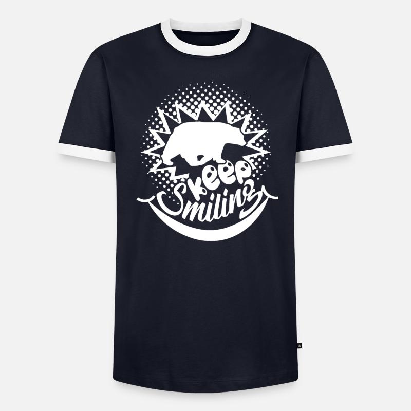 Sloth Sloth Keep Smiling - Men's Ringer Shirt - undefined