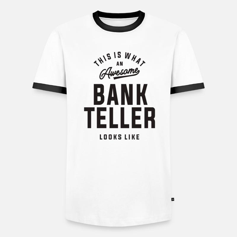 Conception impressionnante de guichets de banque T-shirt contrasté Homme